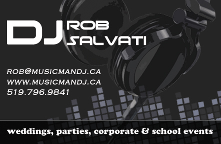 The Music Man DJ Service business card