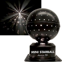 Disco ball - American DJ Mini Star Ball with example